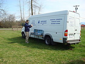 On-site well water testing and analysis with our portable lab