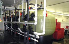 Fanny Bay Oysters 500 gallon per minute seawater filtration system.